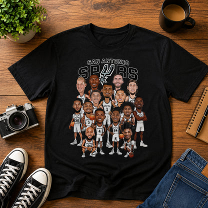 Unisex 2026 Playoffs Caricature Graphic Shirt for Basketball Fans