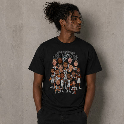 Unisex 2026 Playoffs Caricature Graphic Shirt for Basketball Fans