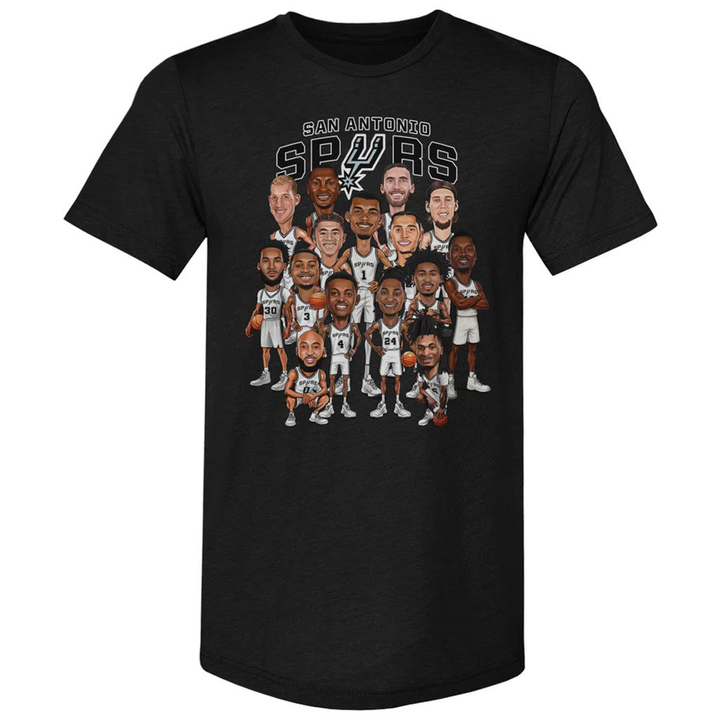 Unisex San Antonio Spurs 2026 Playoffs Caricature Graphic Shirt for Basketball Fans