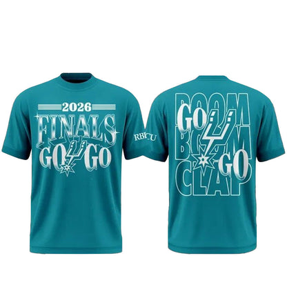 Unisex San Antonio Spurs Finals Go Go Boom Boom Clap Graphic Shirt for Basketball Fans
