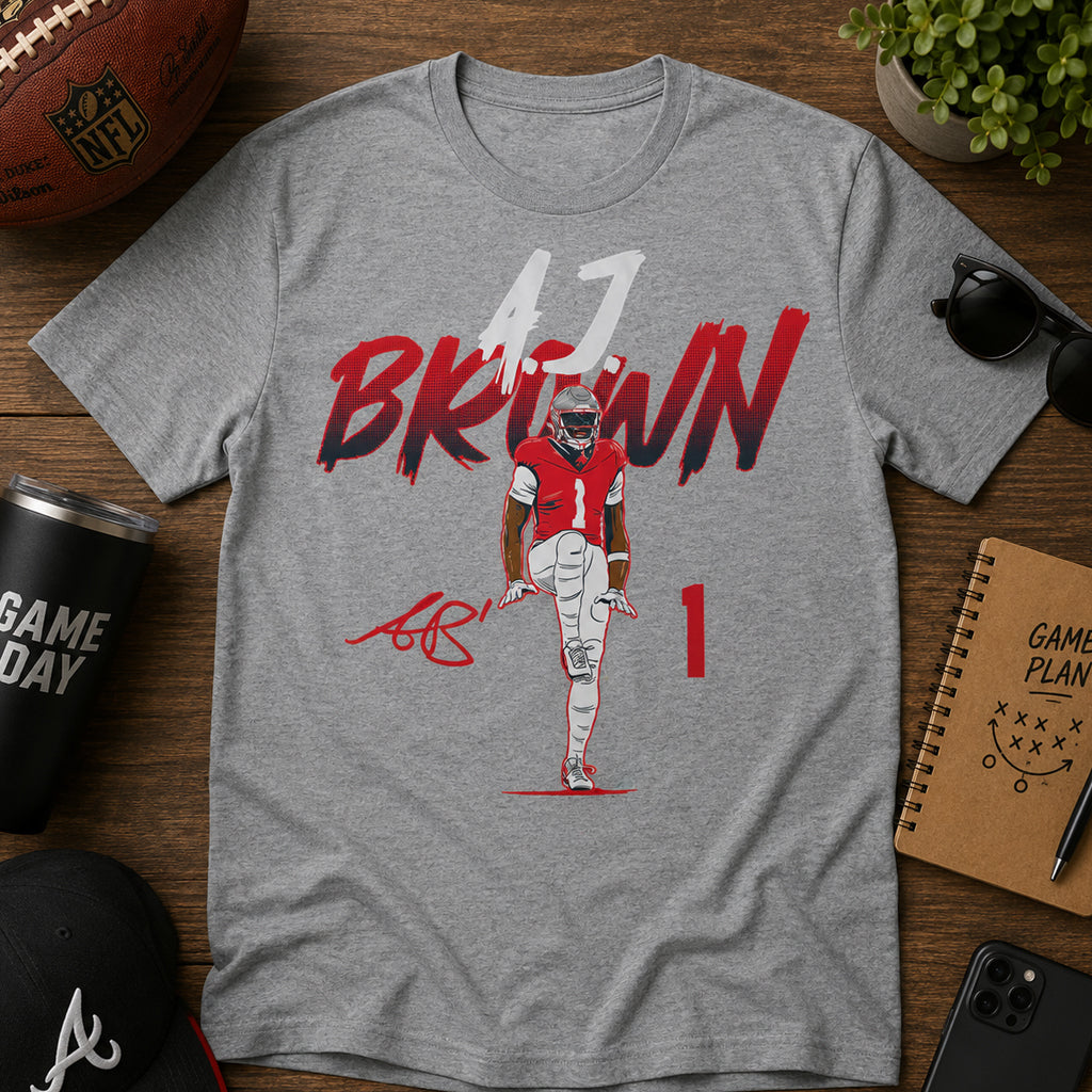 Unisex Name Number Pose Graphic Shirt for Football Fans