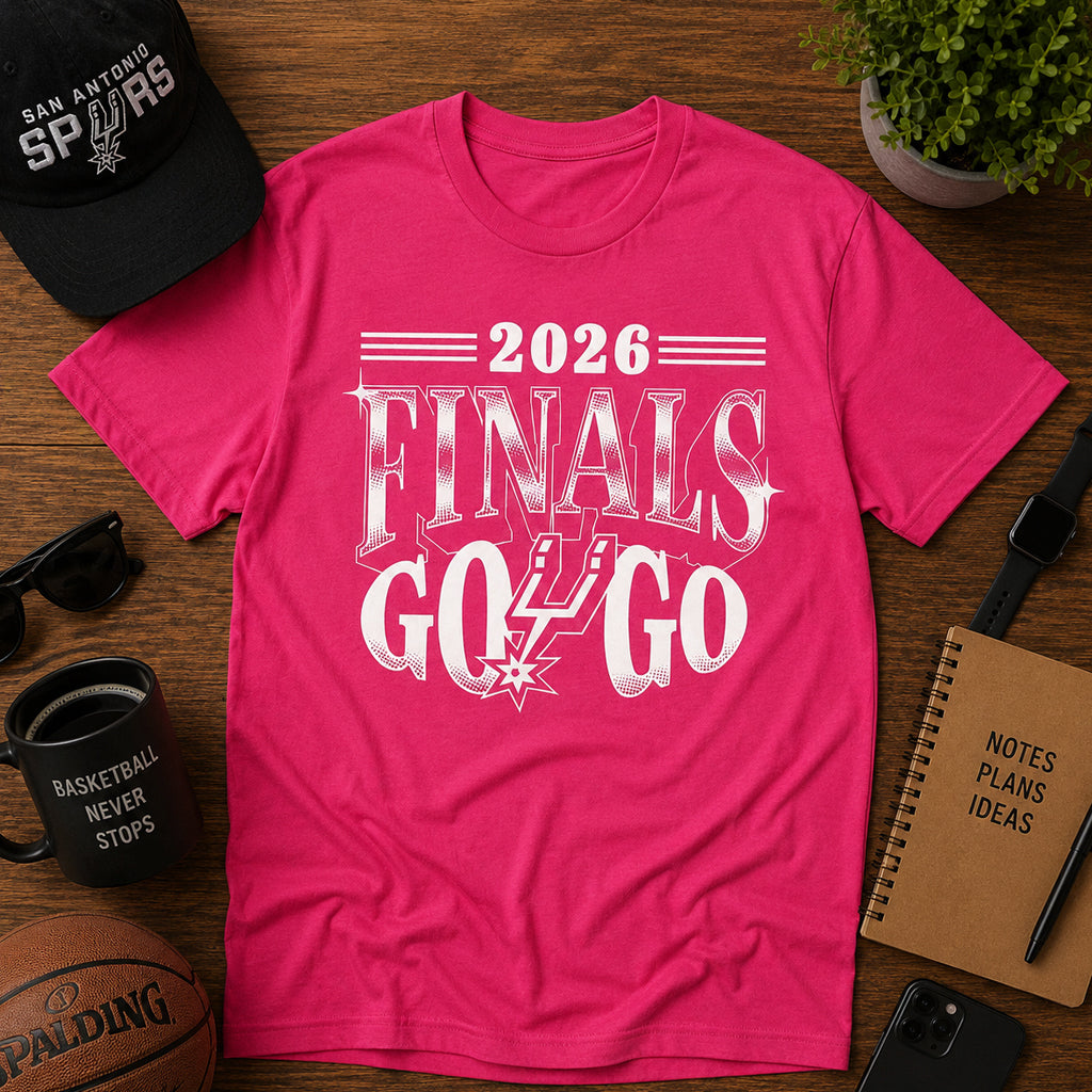 Unisex Finals Go Game 1 Pink Graphic Shirt for Basketball Fans