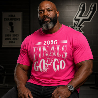 Unisex Finals Go Game 1 Pink Graphic Shirt for Basketball Fans