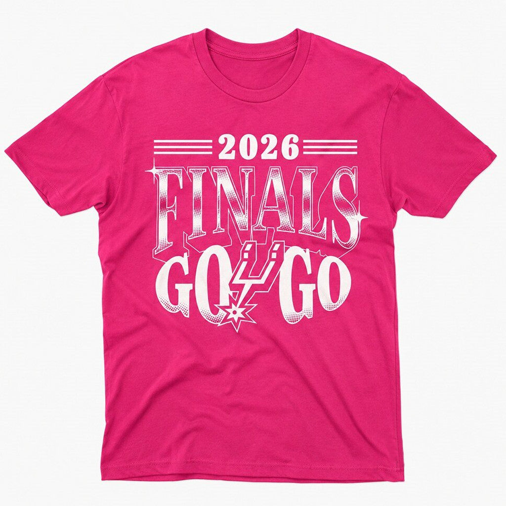 Unisex San Antonio Spurs Finals Spurs Go Game 1 Pink Graphic Shirt for Basketball Fans