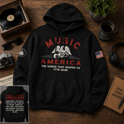 Unisex American Music History Graphic Hoodie 2026 for Fans