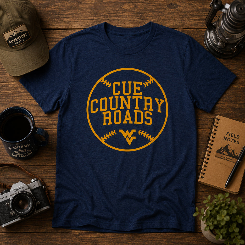 Unisex Cue Country Roads Graphic Shirt for College Sports Fans