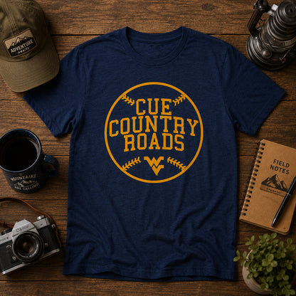 Unisex Cue Country Roads Graphic Shirt for College Sports Fans