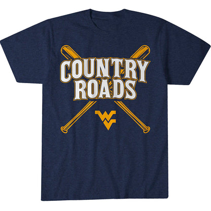 Unisex West Virginia Baseball Country Roads Graphic Shirt for College Sports Fans