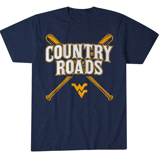 Unisex West Virginia Baseball Country Roads Graphic Shirt for College Sports Fans
