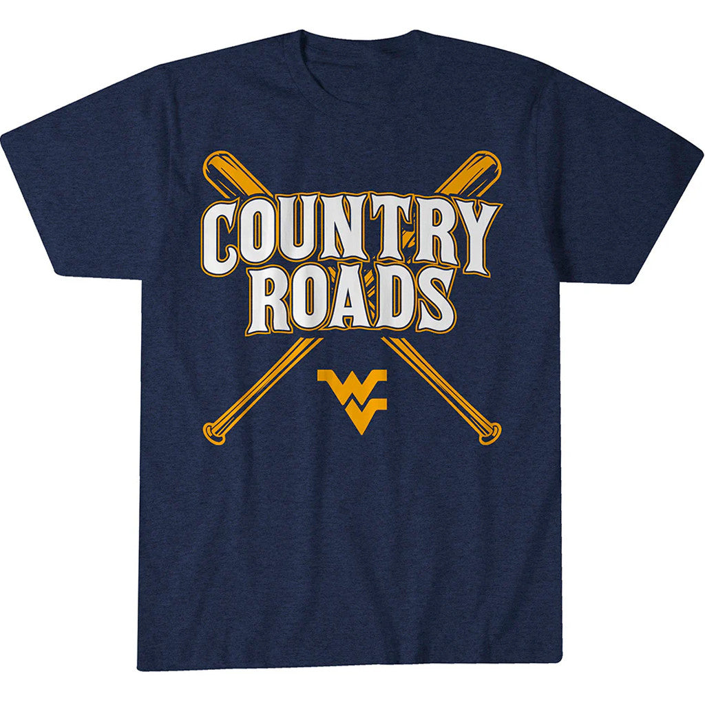 Unisex West Virginia Baseball Country Roads Graphic Shirt for College Sports Fans