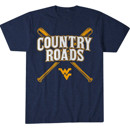 Unisex West Virginia Baseball Country Roads Graphic Shirt for College Sports Fans