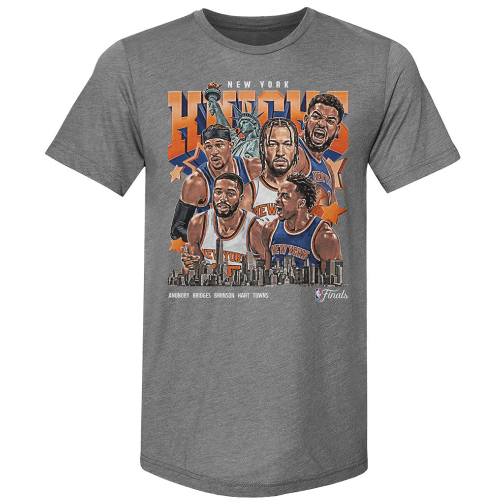 Unisex New York Knicks Finals 2026 Collage Graphic Shirt for Basketball Fans