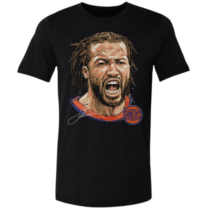 Unisex New York Knicks Jalen Brunson Black Portrait Graphic Shirt for Basketball Fans