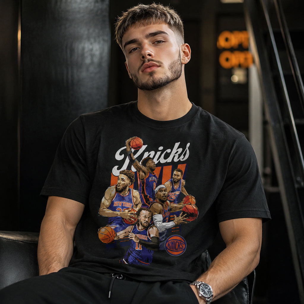 Unisex Heather Black Starting 5 Graphic Shirt for Basketball Fans