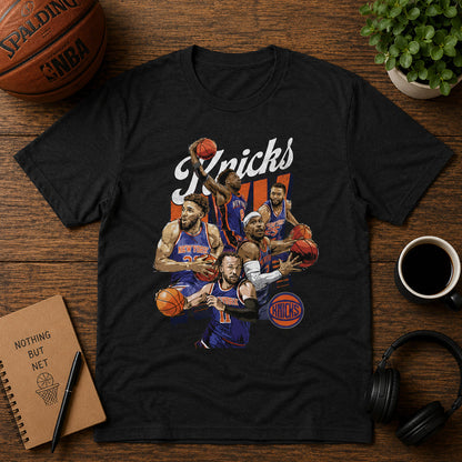 Unisex Heather Black Starting 5 Graphic Shirt for Basketball Fans