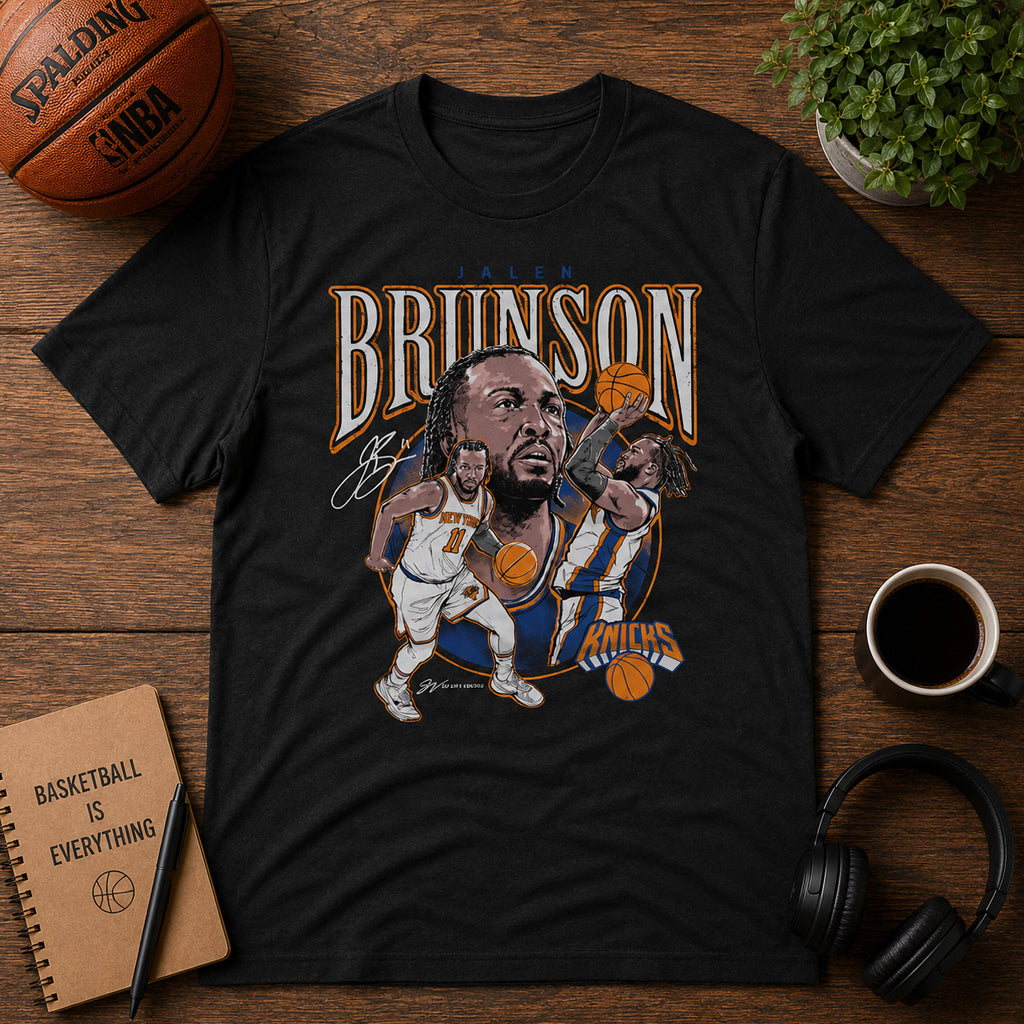 Unisex Heather Black Trio Caricature Graphic Shirt for Basketball Fans