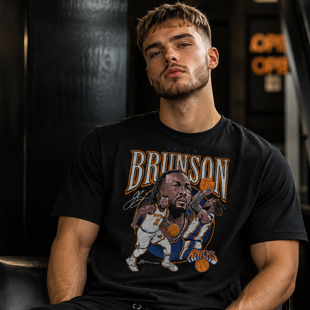 Unisex Heather Black Trio Caricature Graphic Shirt for Basketball Fans
