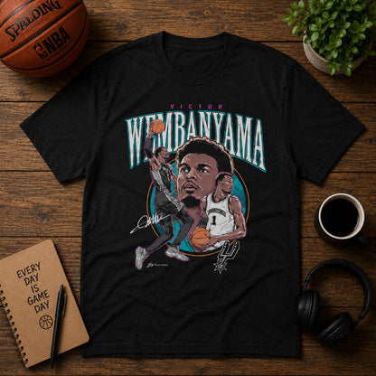 Unisex Heather Black Trio Caricature Graphic Shirt for Basketball Fans