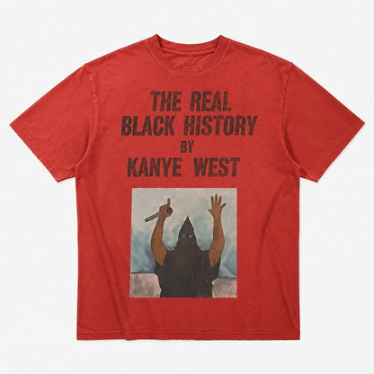 Unisex Scary Movie 6 The Real Black History By Kanye West Graphic Shirt for Movie Fans