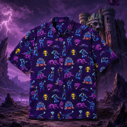 Unisex Evil Cat Graphic Hawaiian Shirt for Entertainment Fans