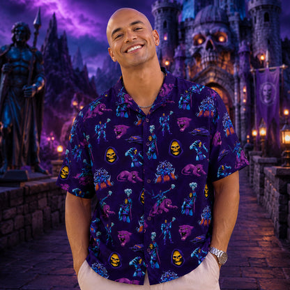 Unisex Evil Cat Graphic Hawaiian Shirt for Entertainment Fans