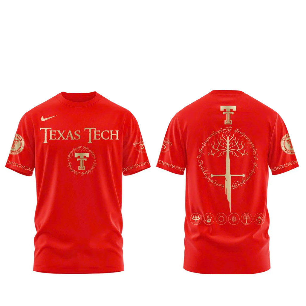 Unisex Texas Tech Red Raiders Lord Of The Rings Night 2026 Graphic Shirt for College Sports Fans