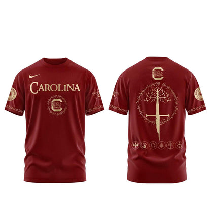 Unisex South Carolina Gamecocks Lord Of The Rings Night 2026 Red Graphic Shirt for College Sports Fans