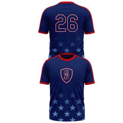 Unisex Seattle Mariners Stars & Stripes Soccer 2026 Graphic Shirt for Sports Fans