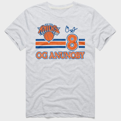 Unisex New York Knicks OG Anunoby Signature Graphic Shirt for Basketball Fans