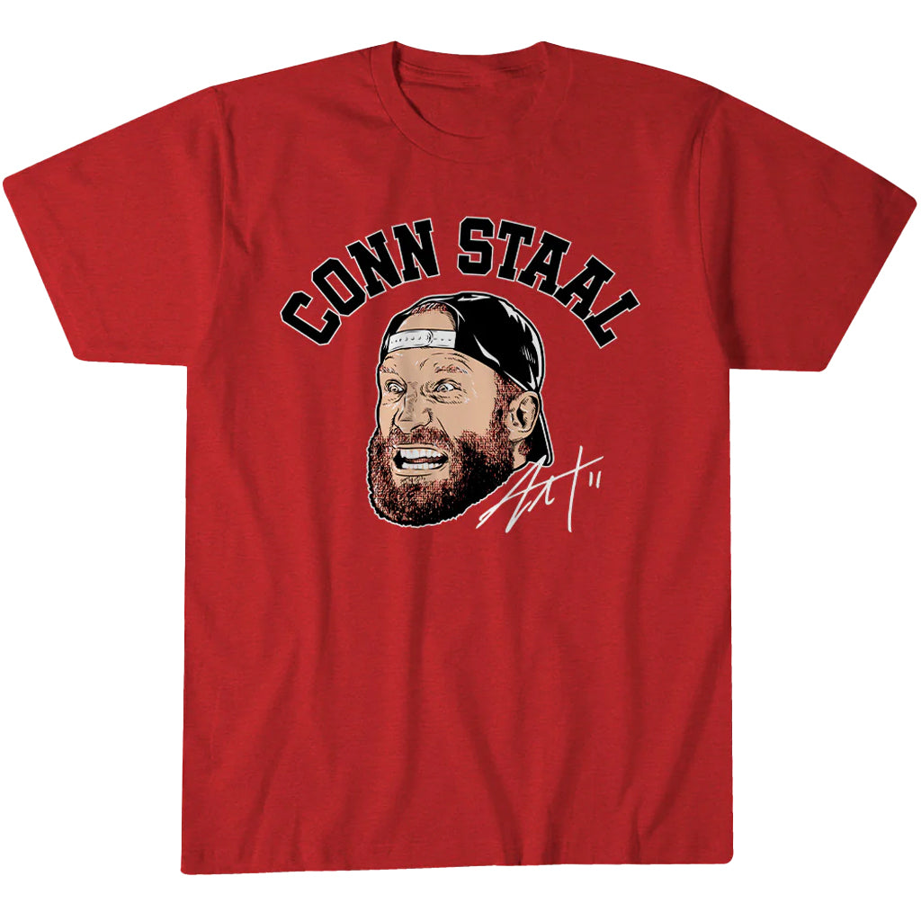 Unisex Carolina Hurricanes Jordan Staal Conn Staal Graphic Shirt for Hockey Fans
