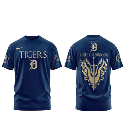 Unisex Detroit Tigers 2026 House of the Dragon Night Graphic Shirt for Baseball Fans