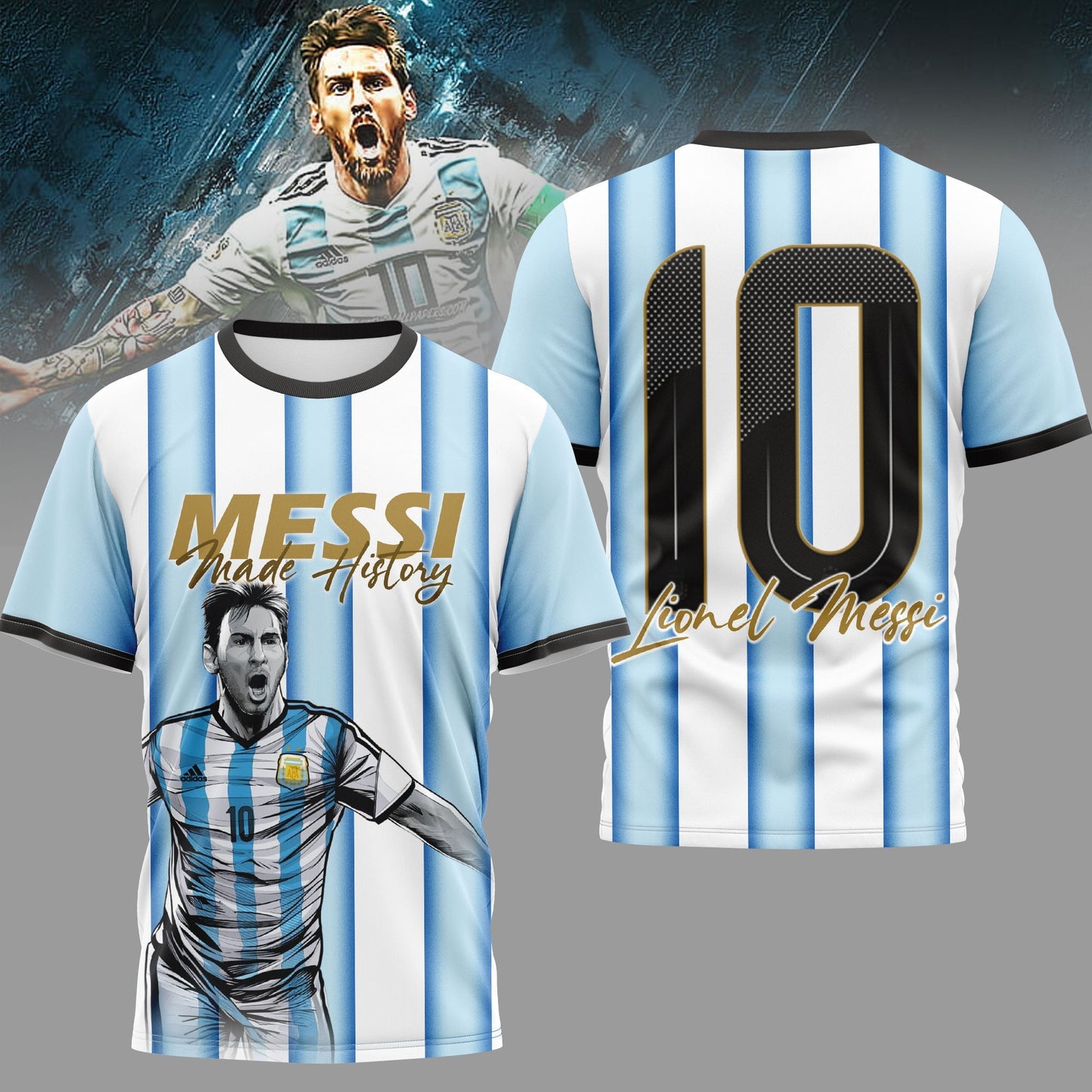 Unisex Lionel Messi Argentina Global Soccer Event 2026 Graphic Shirt for Soccer Fans