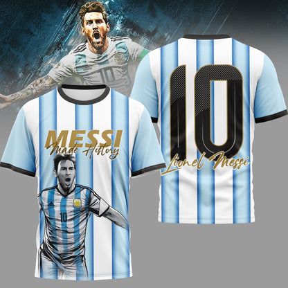 Unisex Lionel Messi Argentina Global Soccer Event 2026 Graphic Shirt for Soccer Fans