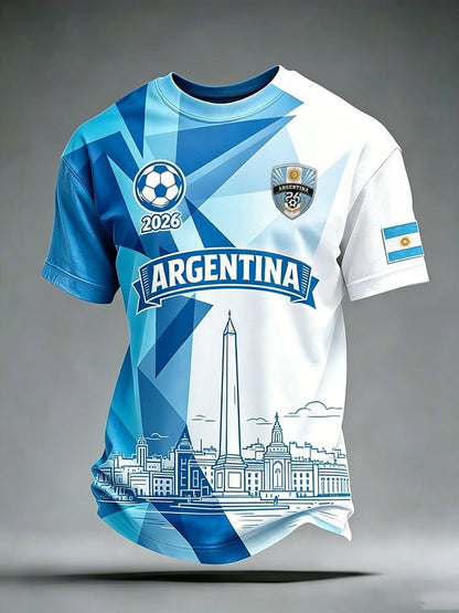 Unisex Argentina Global Soccer Event 2026 Graphic Shirt for Soccer Fans
