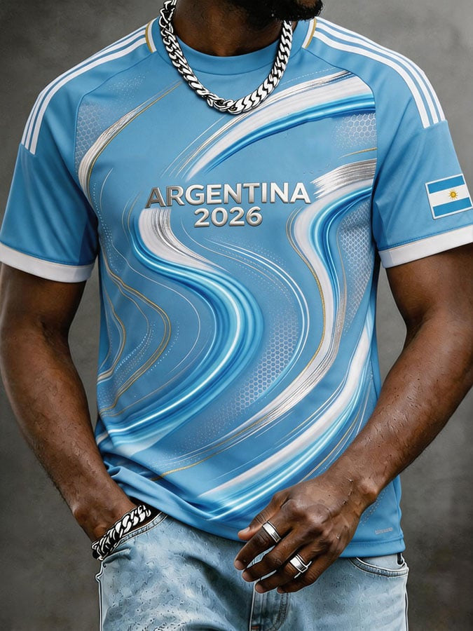 Unisex Argentina Global Soccer Event 2026 Graphic Shirt for Soccer Fans