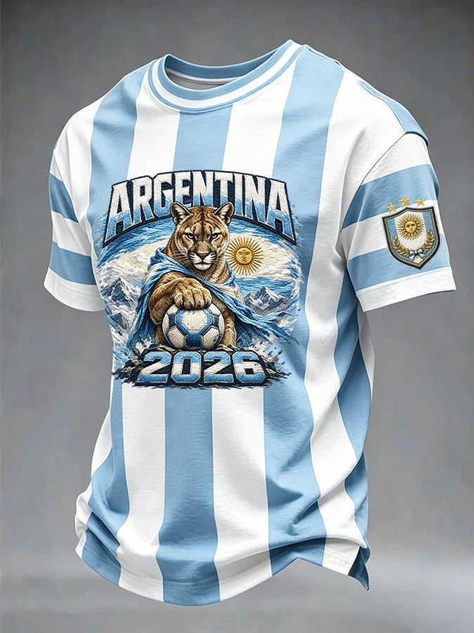 Unisex Argentina Global Soccer Event 2026 Graphic Shirt for Soccer Fans