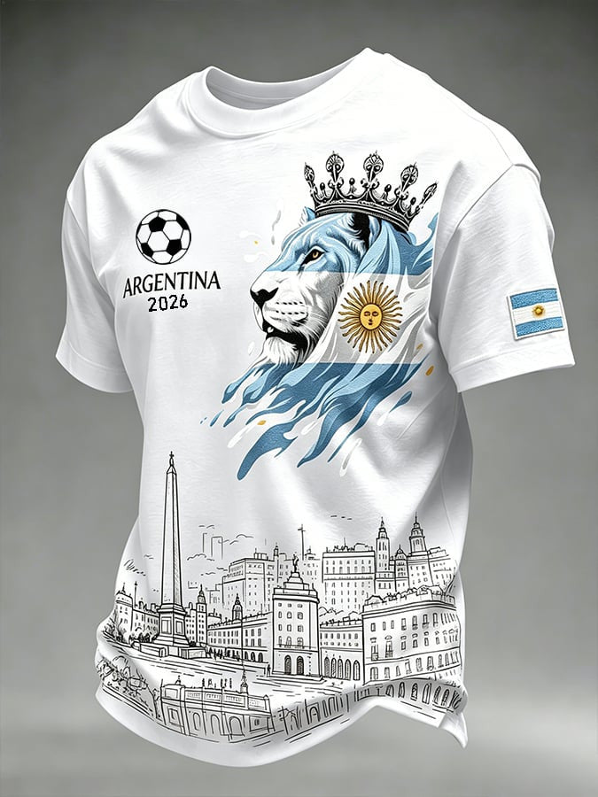 Unisex Argentina Global Soccer Event 2026 Graphic Shirt for Soccer Fans