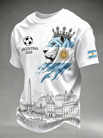 Unisex Argentina Global Soccer Event 2026 Graphic Shirt for Soccer Fans