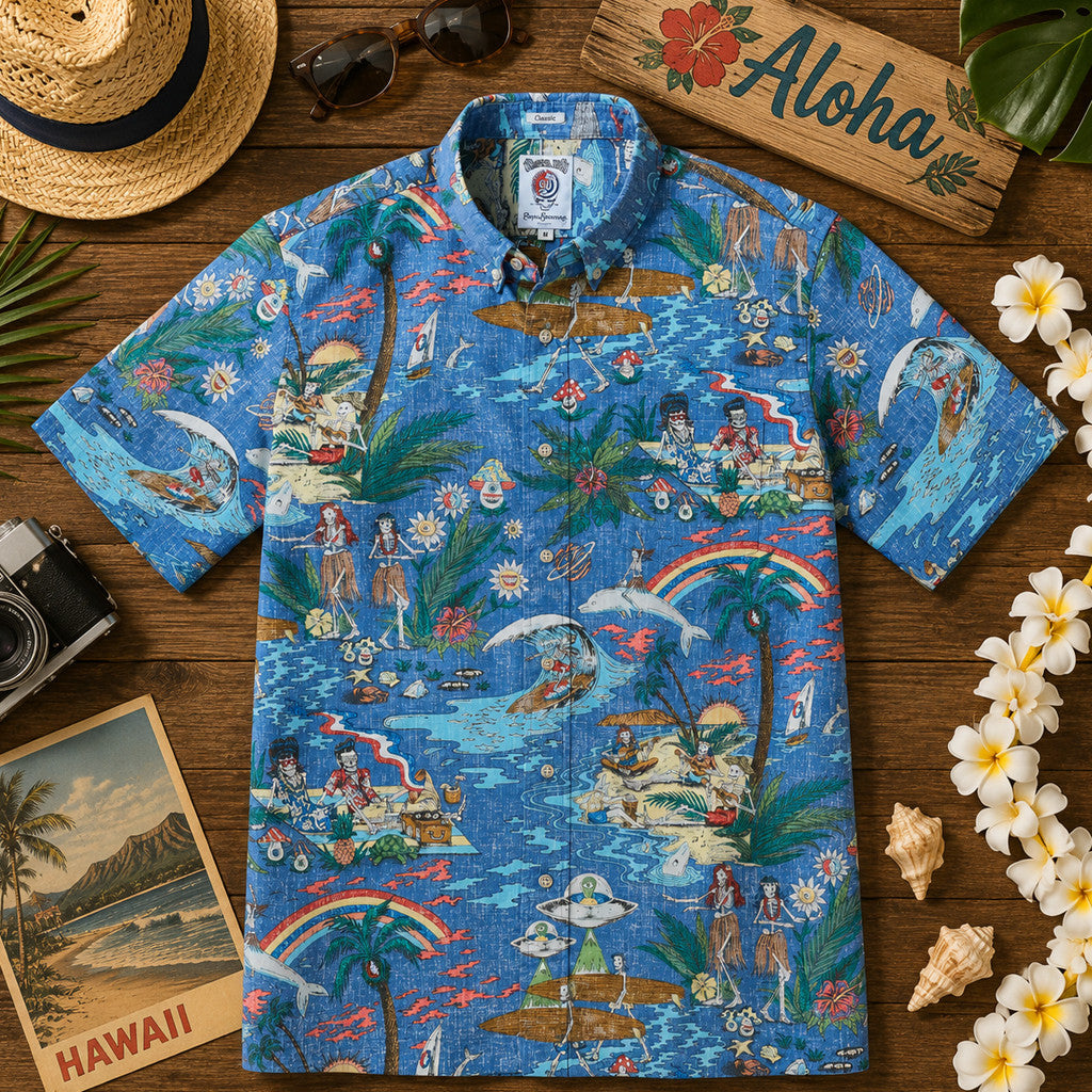 Far Out Blue Horizon Hawaiian Shirt