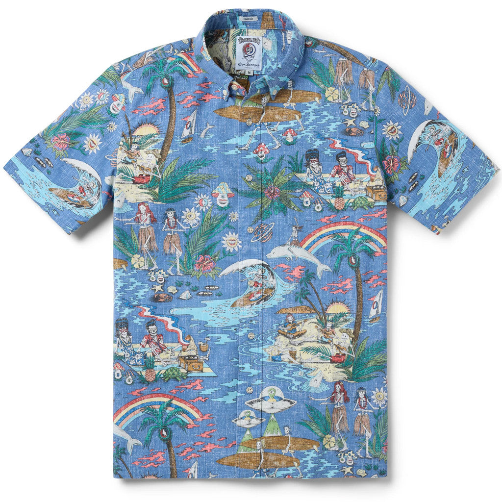 Grateful Dead Far Out Blue Horion Hawaiian Shirt