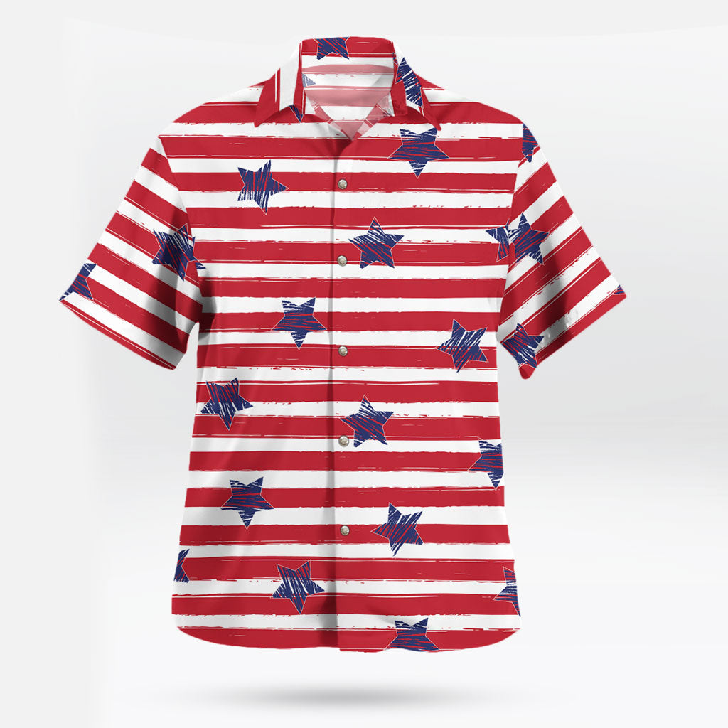 Patriot American Sketch Stars Unique Hawaiian Shirt
