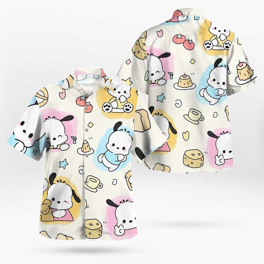 Cute Kawaii Dog Tropical Hawaiian Shirt