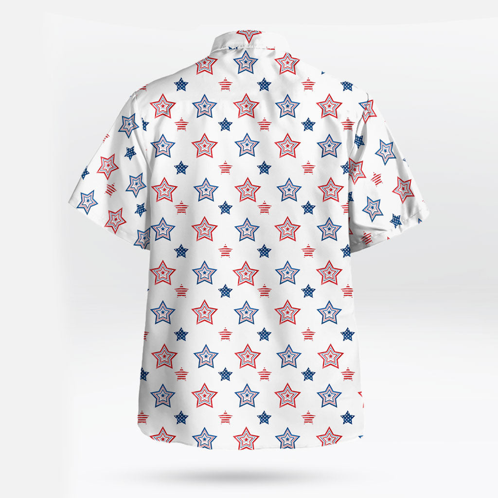 Star-Spangled Elegance Tropical Hawaiian Shirt