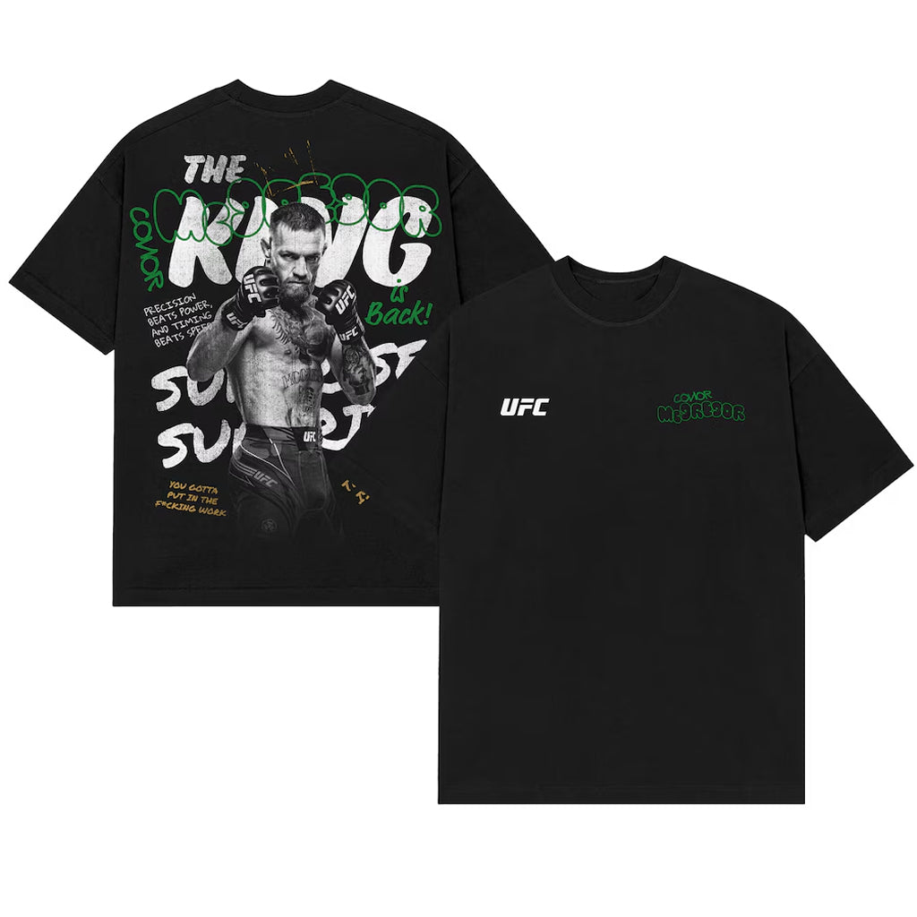 Black Conor McGregor King Boxy T-Shirt