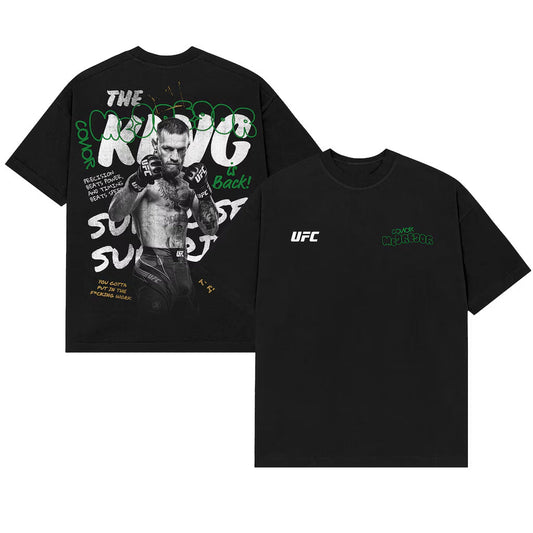 Black Conor McGregor King Boxy T-Shirt
