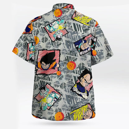 Retro Martial Arts Anime Hawaiian Shirt
