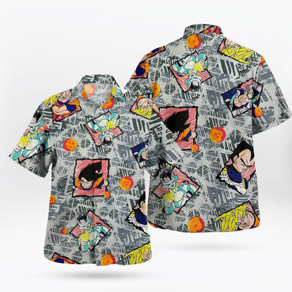 Retro Martial Arts Anime Hawaiian Shirt