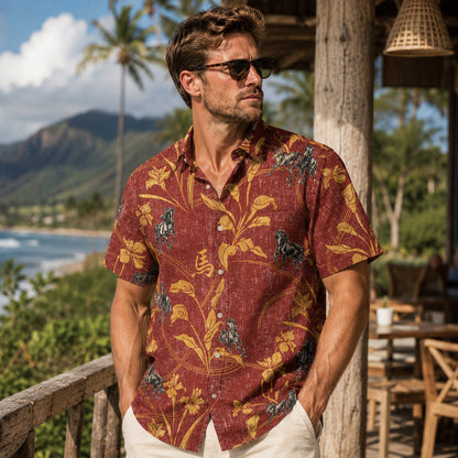 Year of Horse 2026 Red Hawaiian Shirt