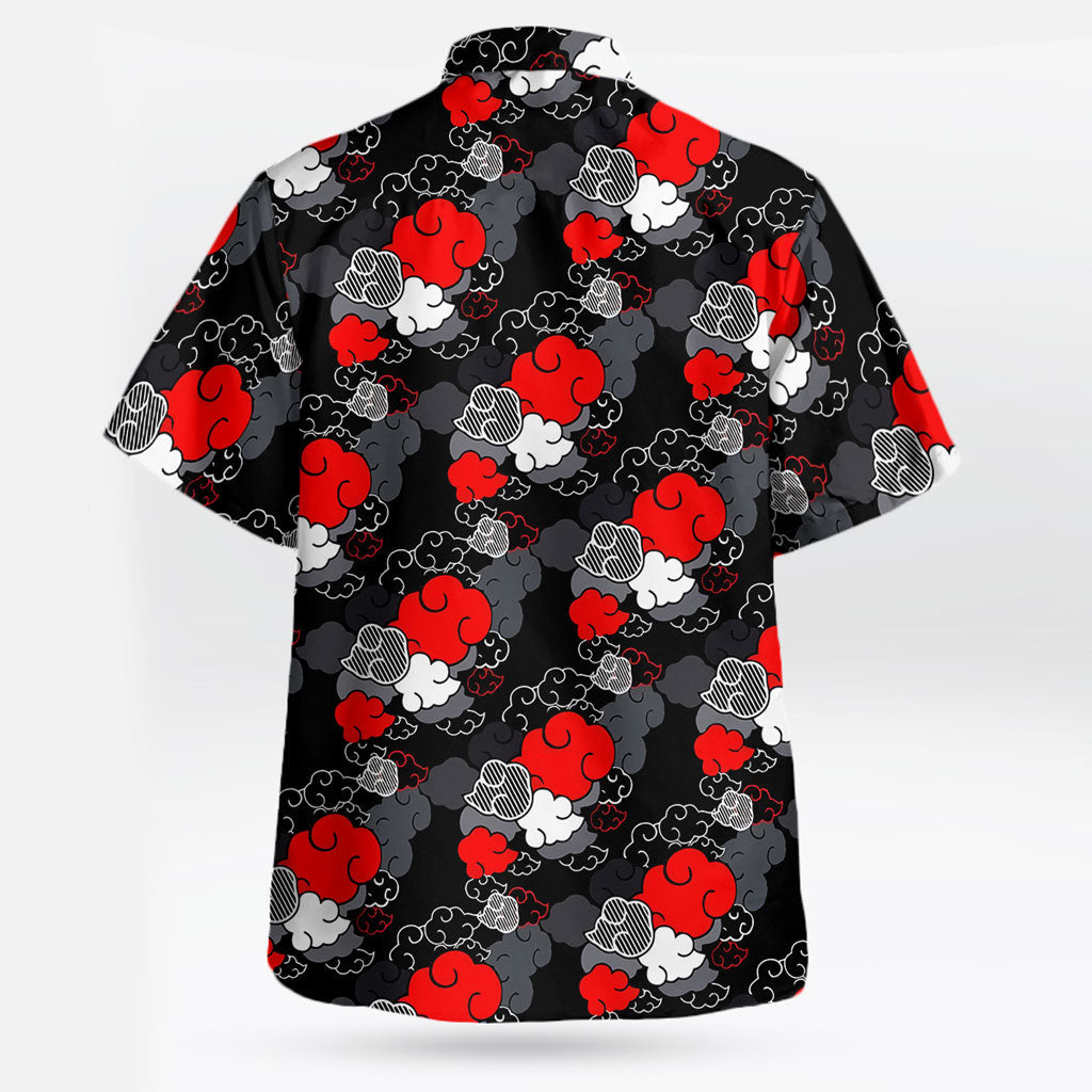Dark Ninja Anime Pattern Hawaiian Shirt