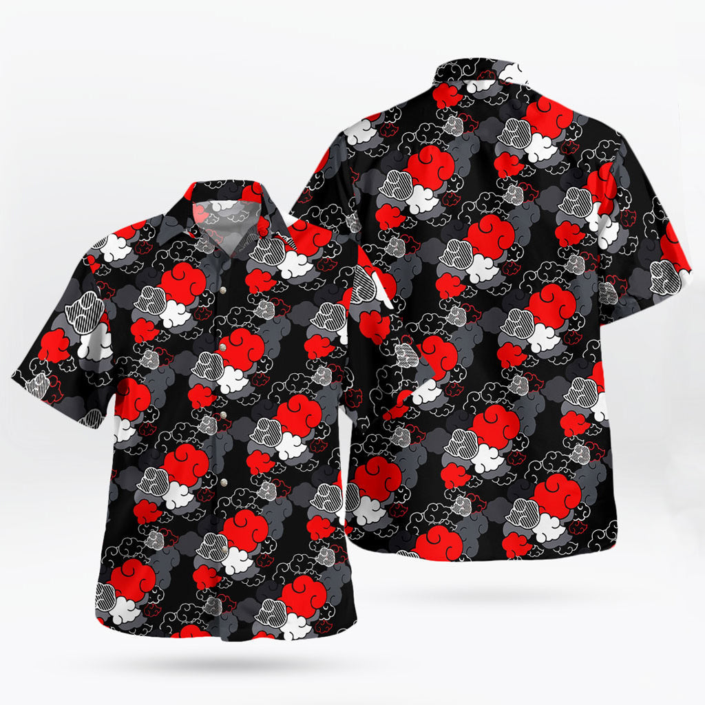 Dark Ninja Anime Pattern Hawaiian Shirt